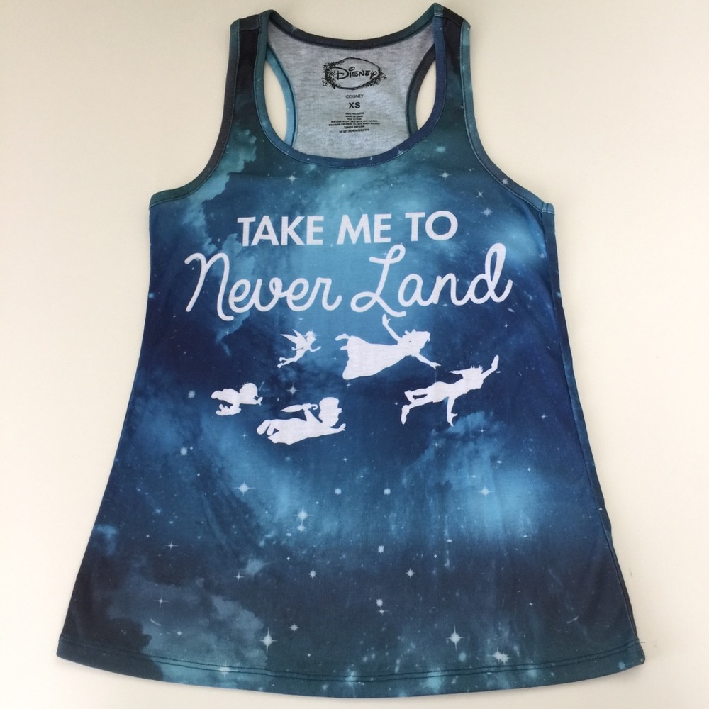Disney NWOT Take Me To Neverland XS Tank Top